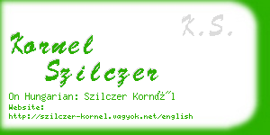 kornel szilczer business card